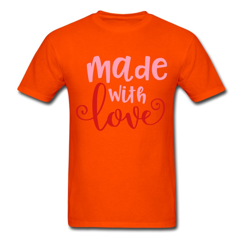 Men's Made With Love Baby Infant Valentine T-Shirt