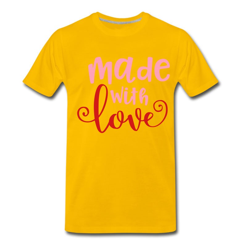 Men's Made With Love Baby Infant Valentine T-Shirt