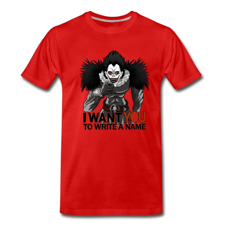 Men's Manga Anime Otaku Shinigami Demon Death Deat T-Shirt