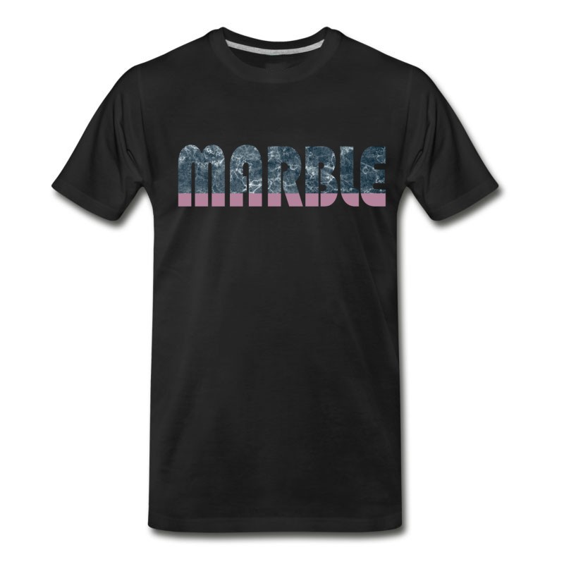 Men's Marble Pink Word T-Shirt