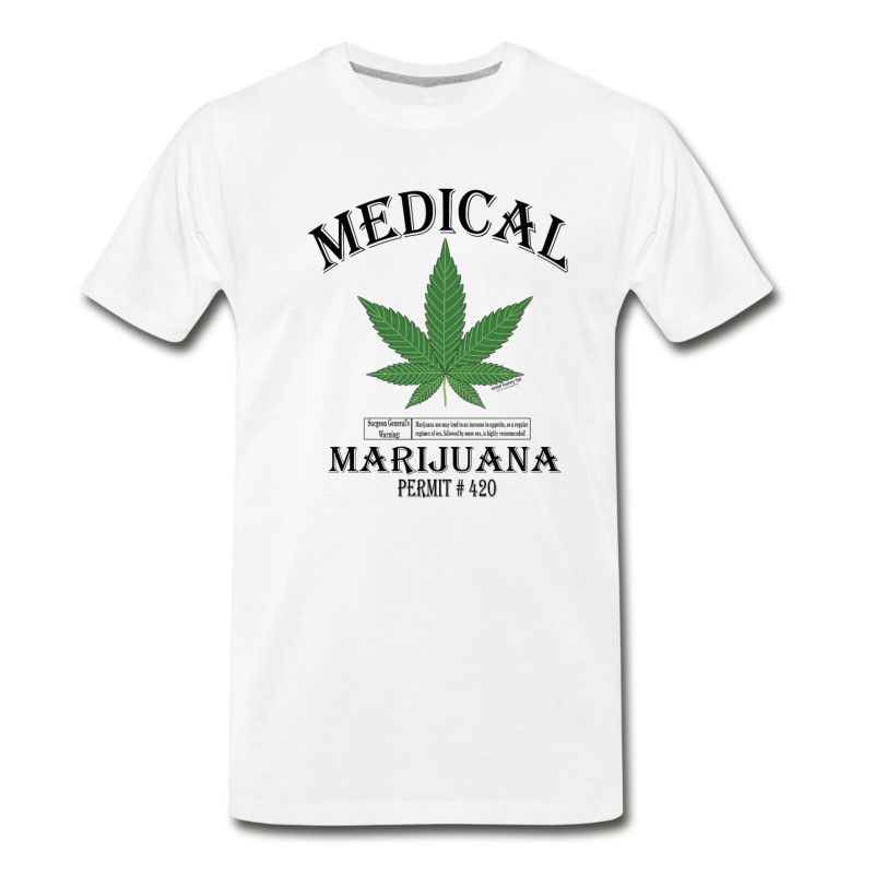 Men's MEDICAL MARIJUANA PERMIT ＃420. T-Shirt