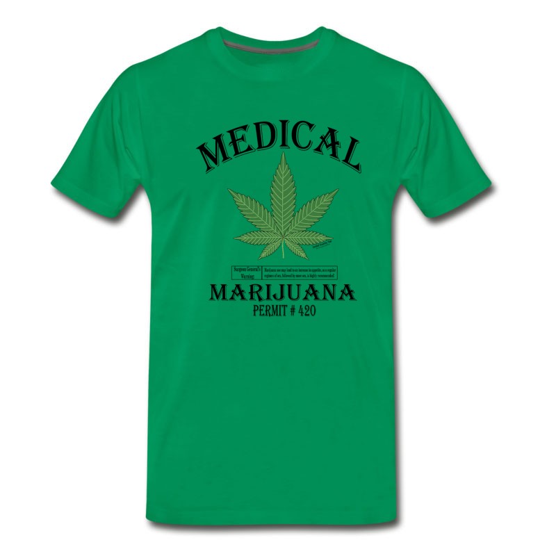 Men's MEDICAL MARIJUANA PERMIT ＃420. T-Shirt