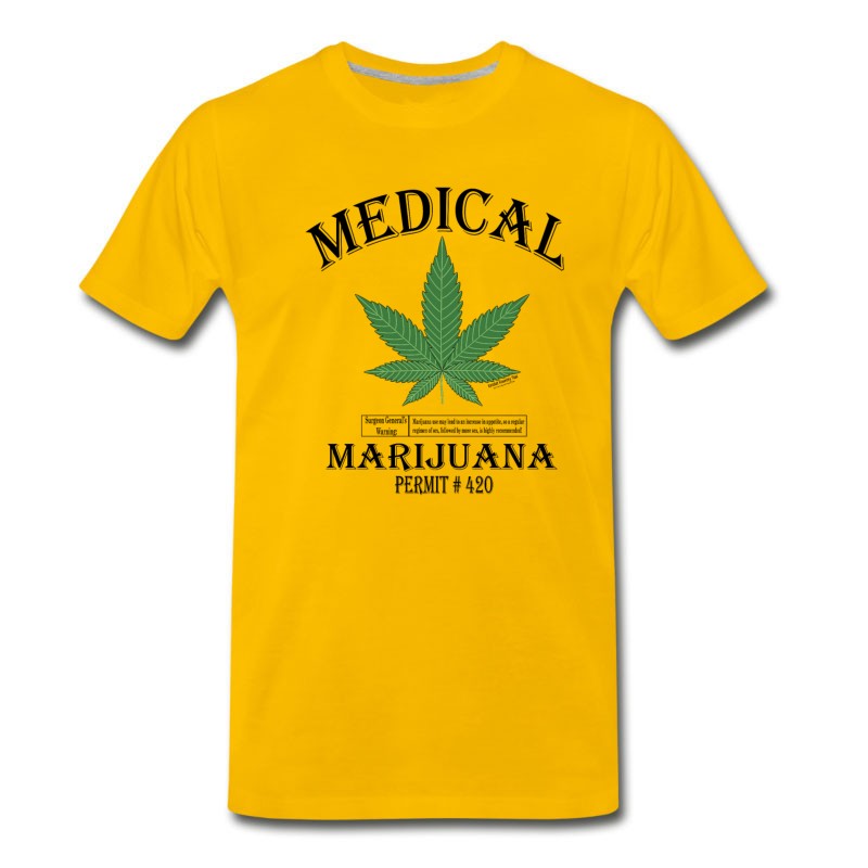 Men's MEDICAL MARIJUANA PERMIT ＃420. T-Shirt