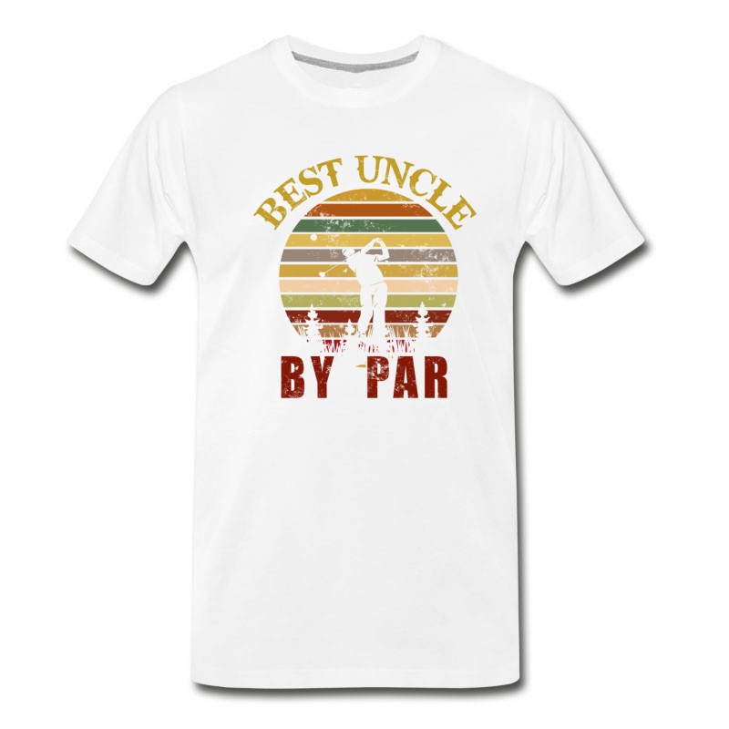 Men's Mens Vintage Best Uncle By Par Funny Golf T-shirt T-Shirt