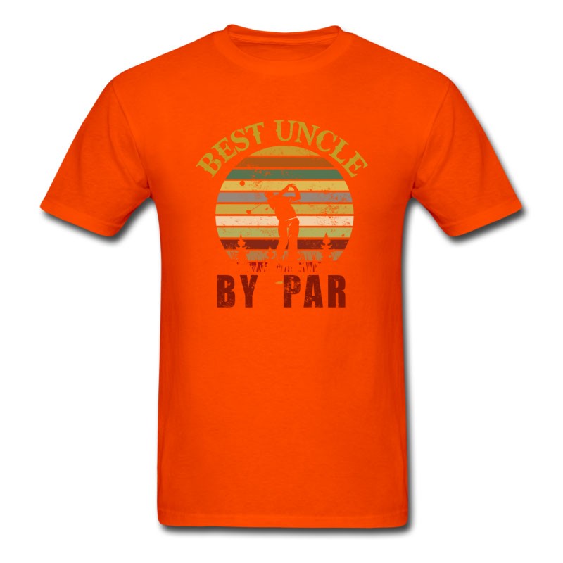 Men's Mens Vintage Best Uncle By Par Funny Golf T-shirt T-Shirt