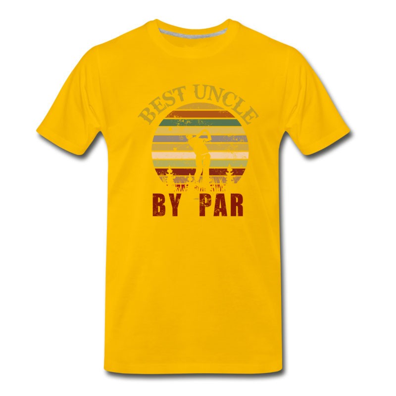 Men's Mens Vintage Best Uncle By Par Funny Golf T-shirt T-Shirt