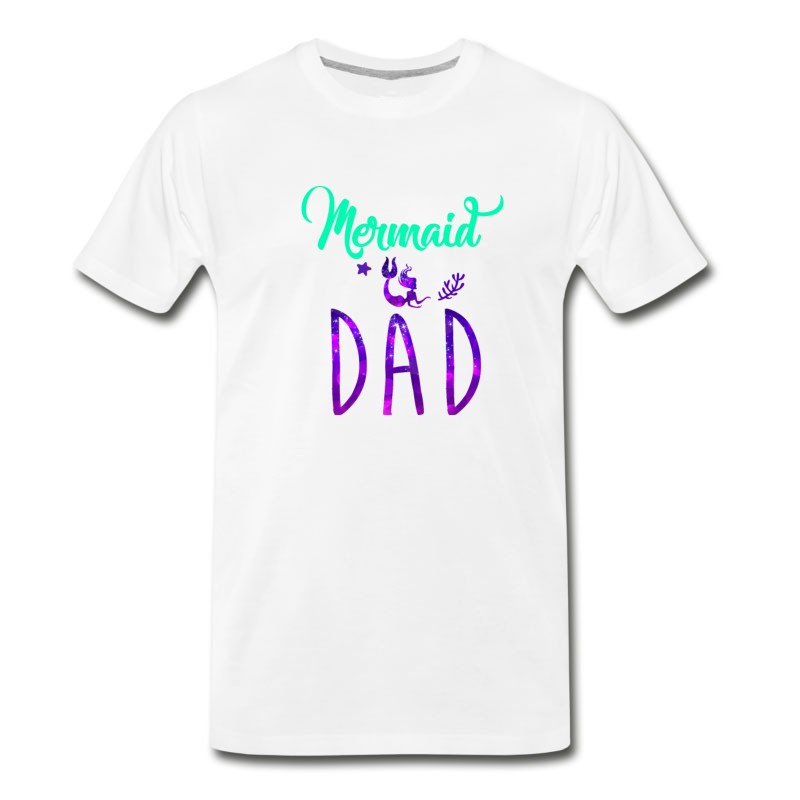 Men's Mermaid Dad Mermaid Birthday Party Shirt T-Shirt