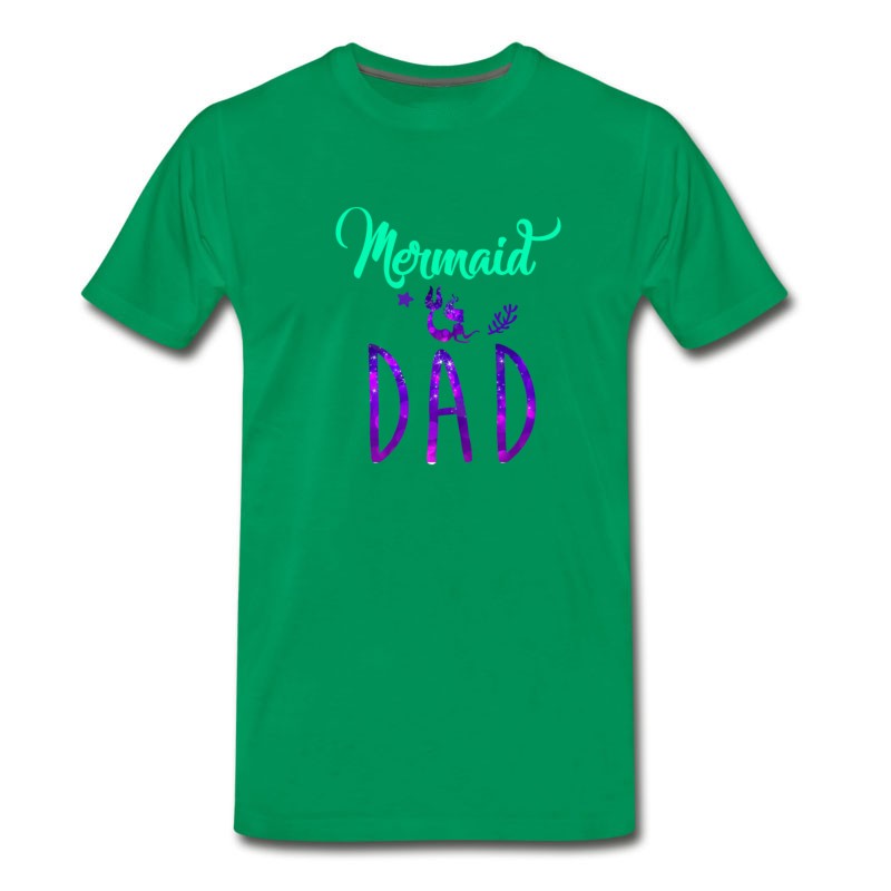 Men's Mermaid Dad Mermaid Birthday Party Shirt T-Shirt