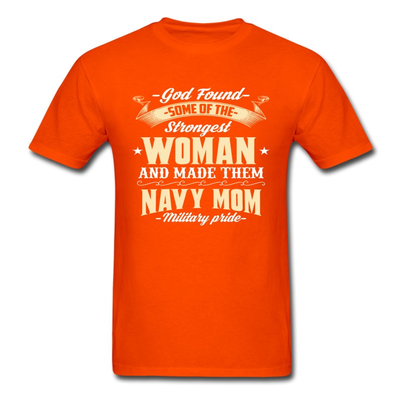 Men's Military Cool Proud US Navy Mom God Found Gift Tee T-Shirt