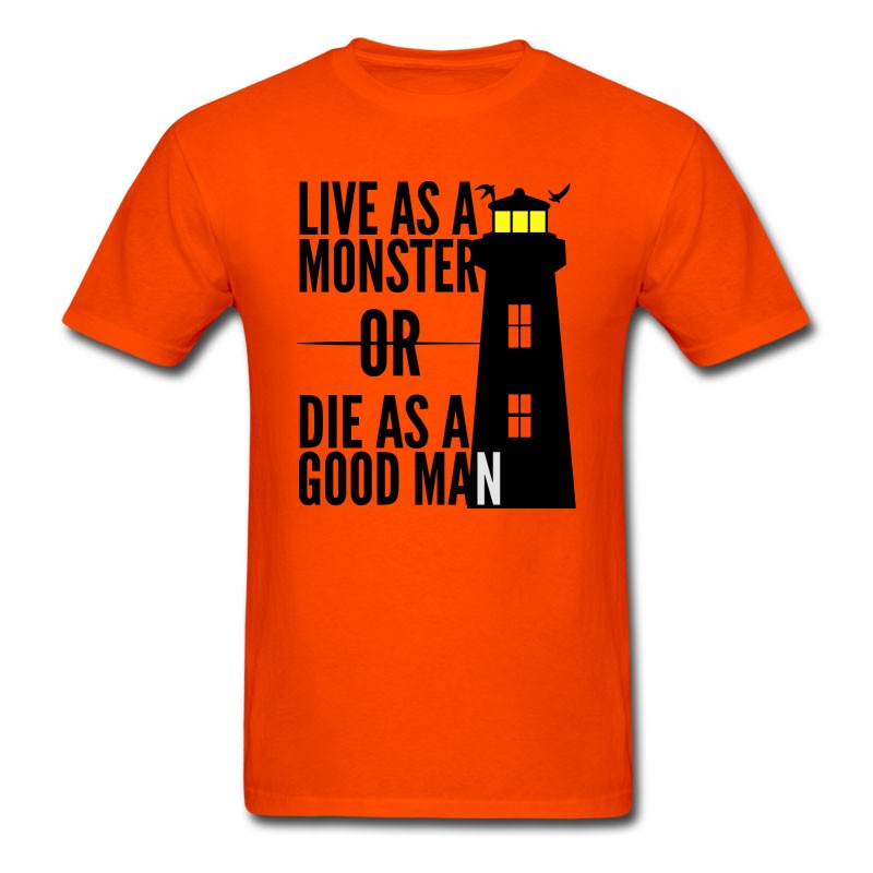 Men's Monster Or Good Man! Shutter Island Movie Quote T-Shirt