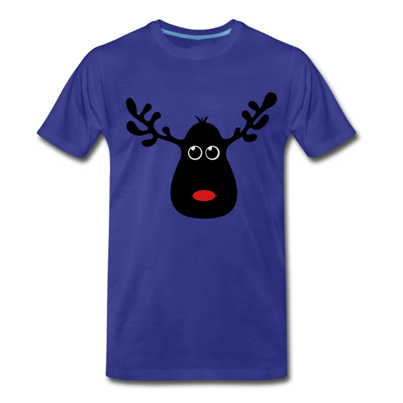 Men's Moose Red Nose Reindeer Caribou Elk T-Shirt