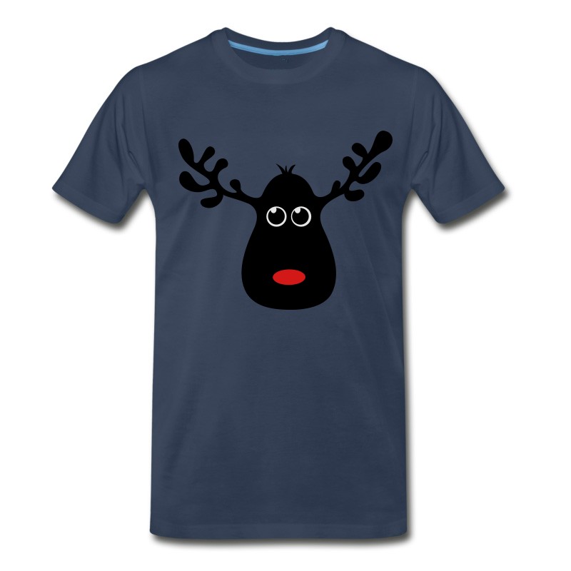 Men's Moose Red Nose Reindeer Caribou Elk T-Shirt