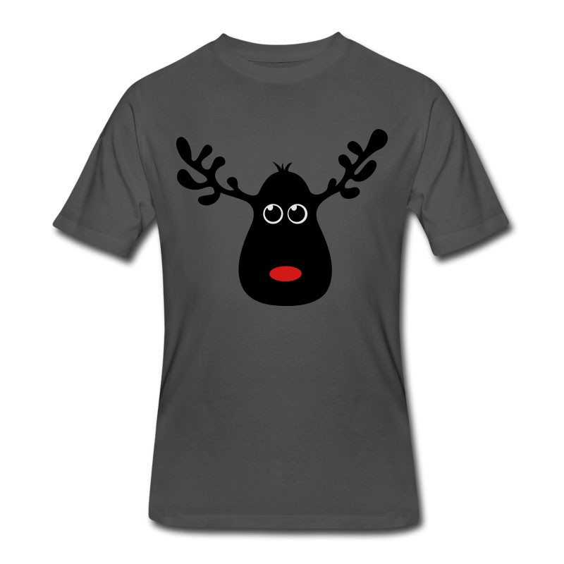 Men's Moose Red Nose Reindeer Caribou Elk T-Shirt