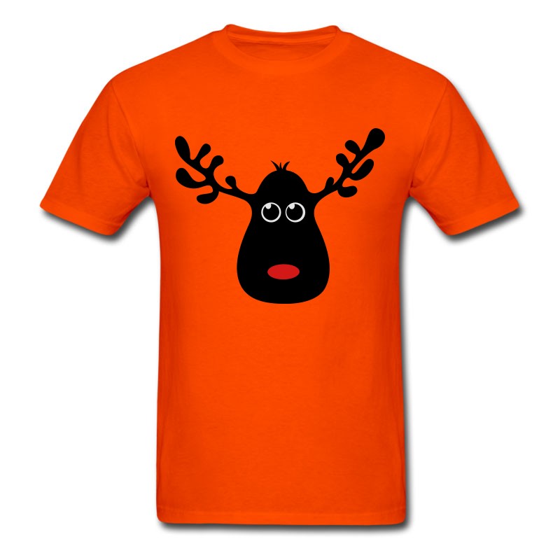 Men's Moose Red Nose Reindeer Caribou Elk T-Shirt