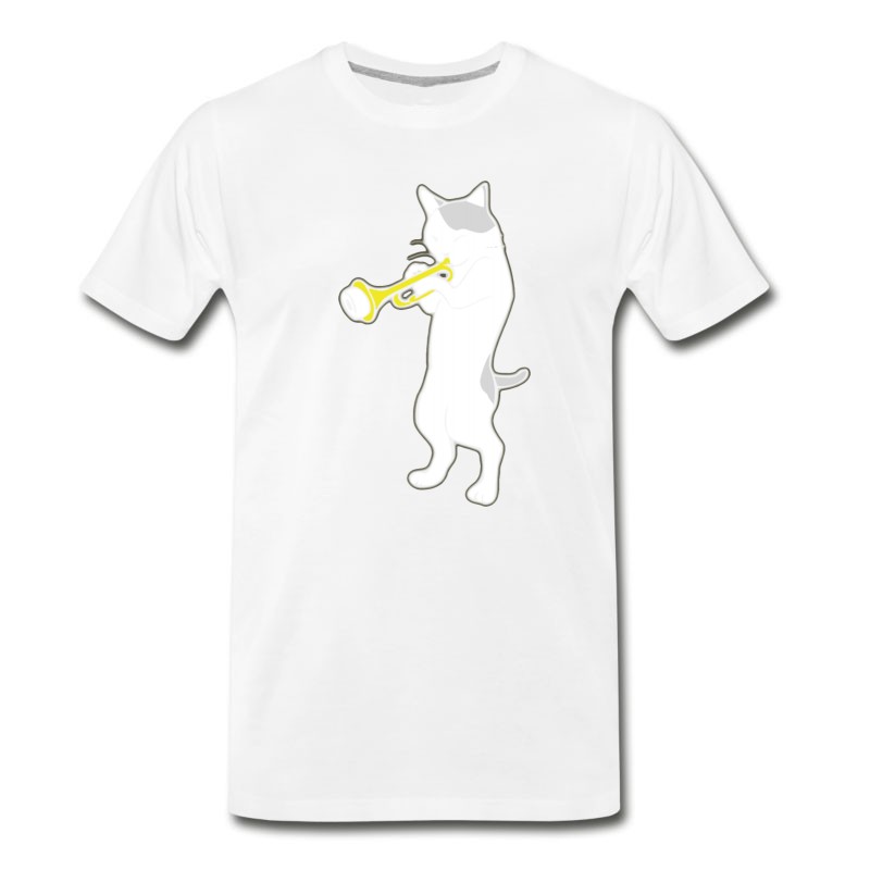 Men's Music - Jazz | Trumpet | Cat Playing Trumpet | T-Shirt