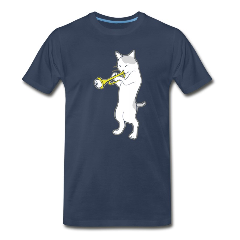 Men's Music - Jazz | Trumpet | Cat Playing Trumpet | T-Shirt