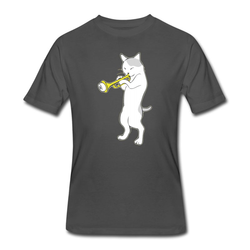 Men's Music - Jazz | Trumpet | Cat Playing Trumpet | T-Shirt