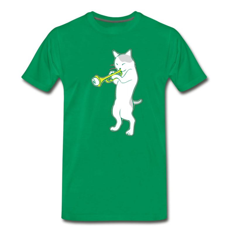 Men's Music - Jazz | Trumpet | Cat Playing Trumpet | T-Shirt