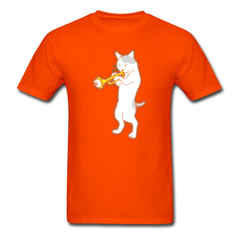 Men's Music - Jazz | Trumpet | Cat Playing Trumpet | T-Shirt