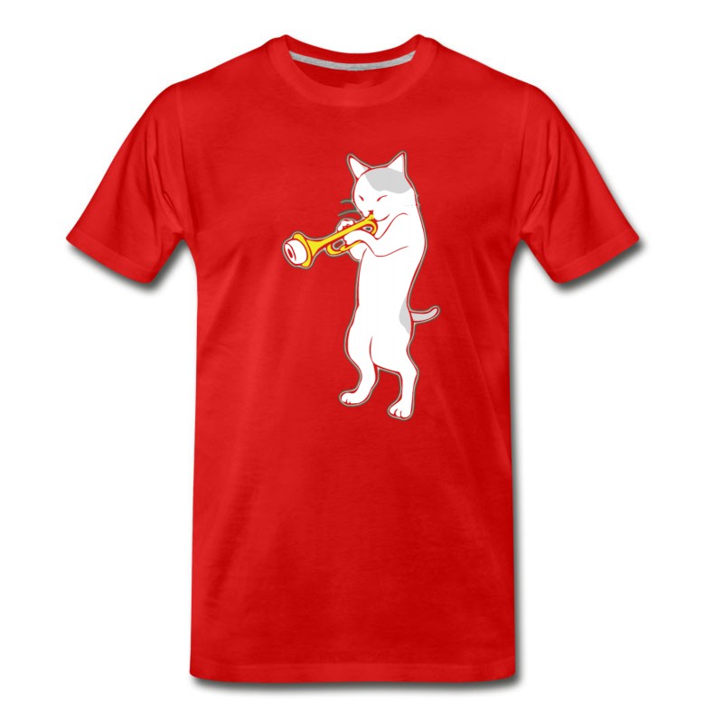 Men's Music - Jazz | Trumpet | Cat Playing Trumpet | T-Shirt