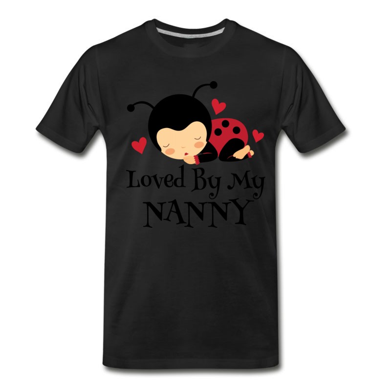 Men's Nanny Loves Me Ladybug Grandchild T-Shirt