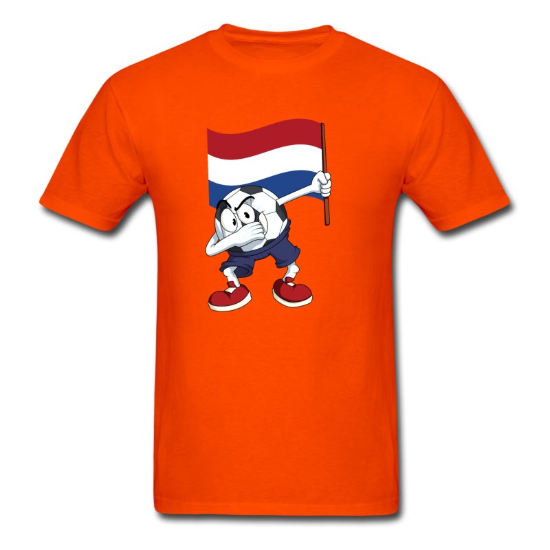 Men's Netherlands Dabbing Soccer Ball T-Shirt