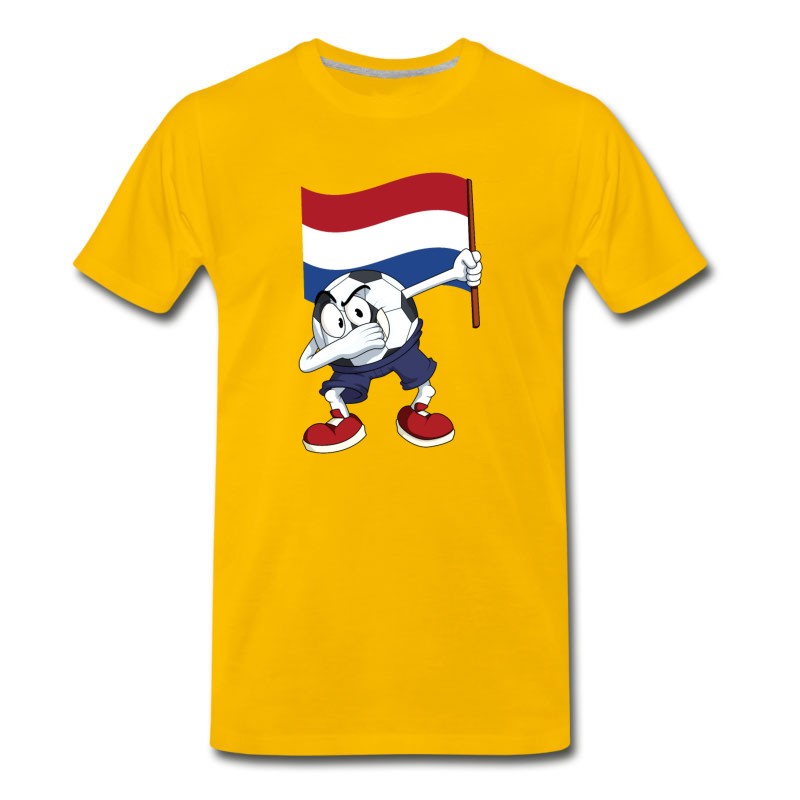 Men's Netherlands Dabbing Soccer Ball T-Shirt