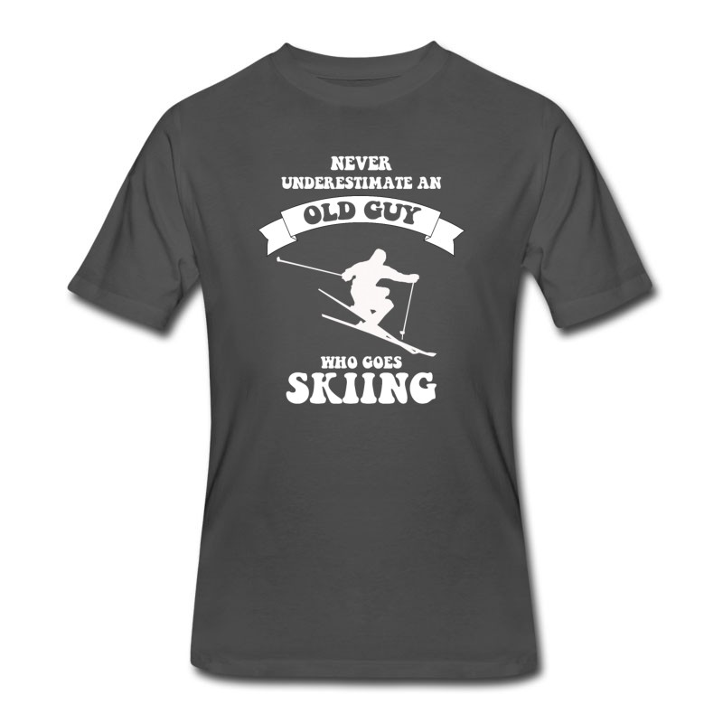 Men's Never Underestimate An Old Guy Who Loves Skiing T-Shirt