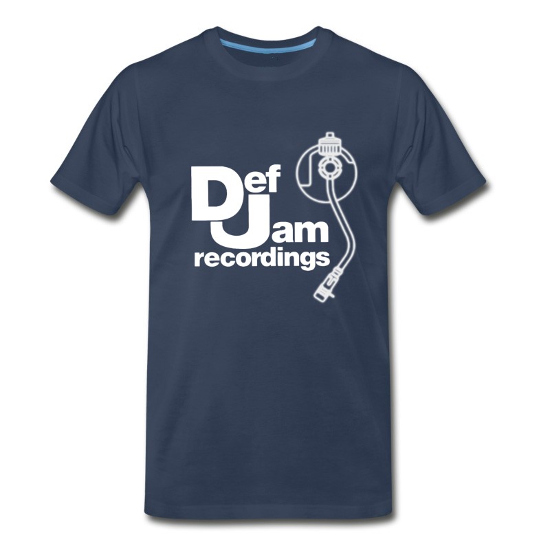 Men's New DEF JAM RECORDINGS Logo Classic Rap Hip Hop Me T-Shirt