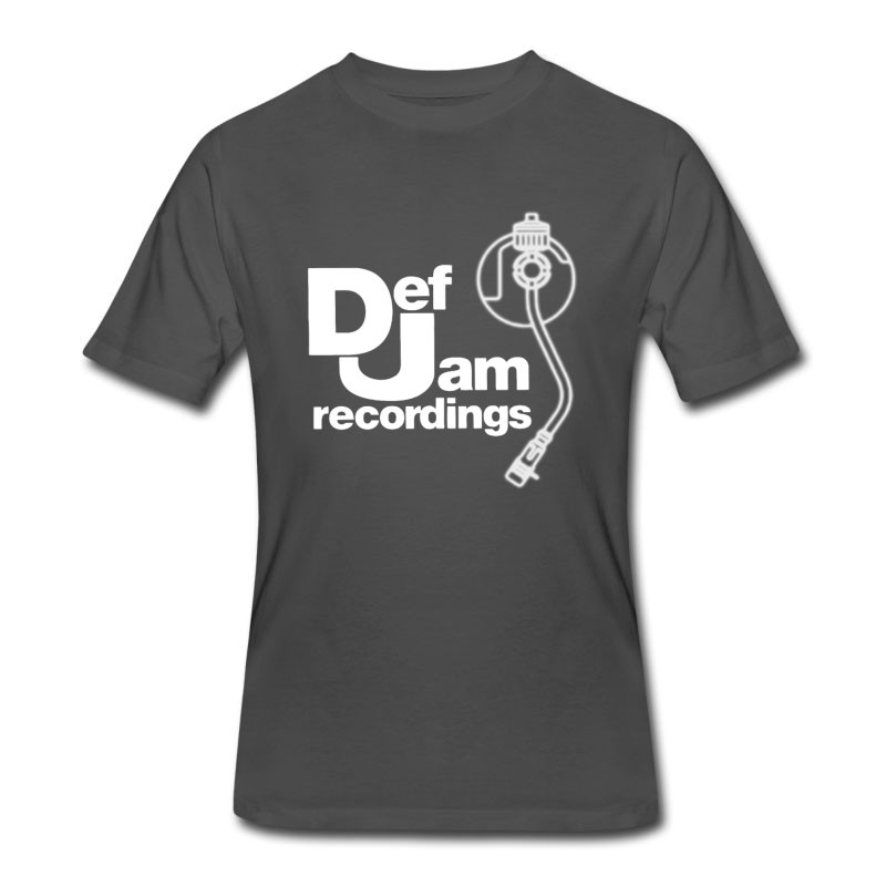 Men's New DEF JAM RECORDINGS Logo Classic Rap Hip Hop Me T-Shirt