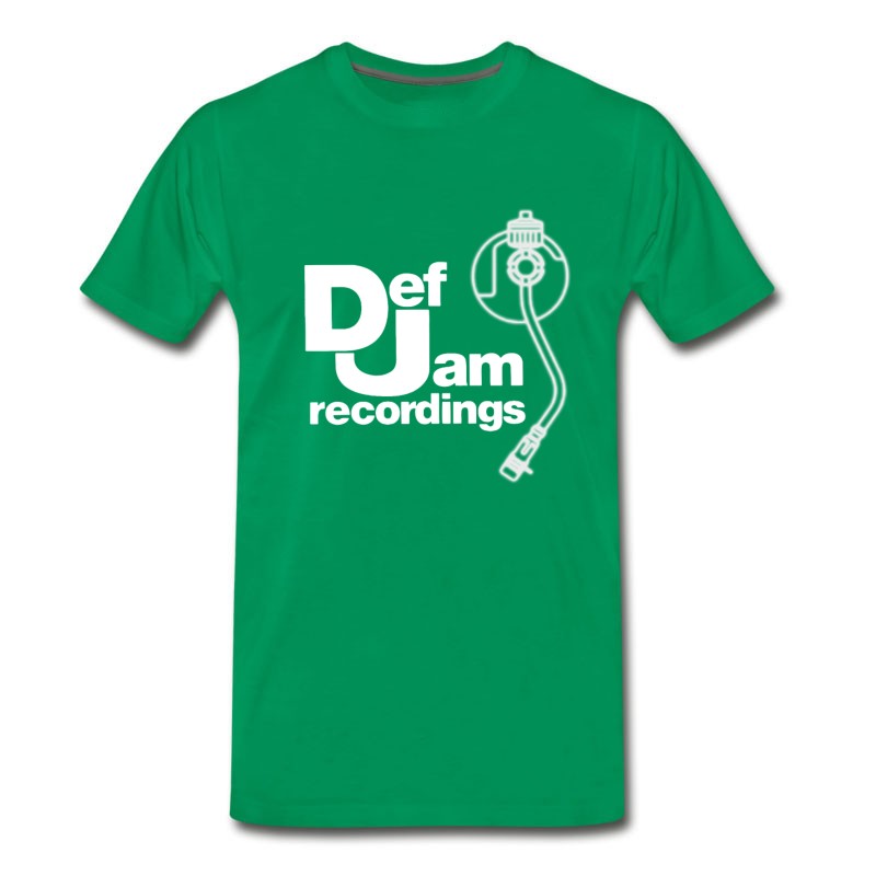 Men's New DEF JAM RECORDINGS Logo Classic Rap Hip Hop Me T-Shirt