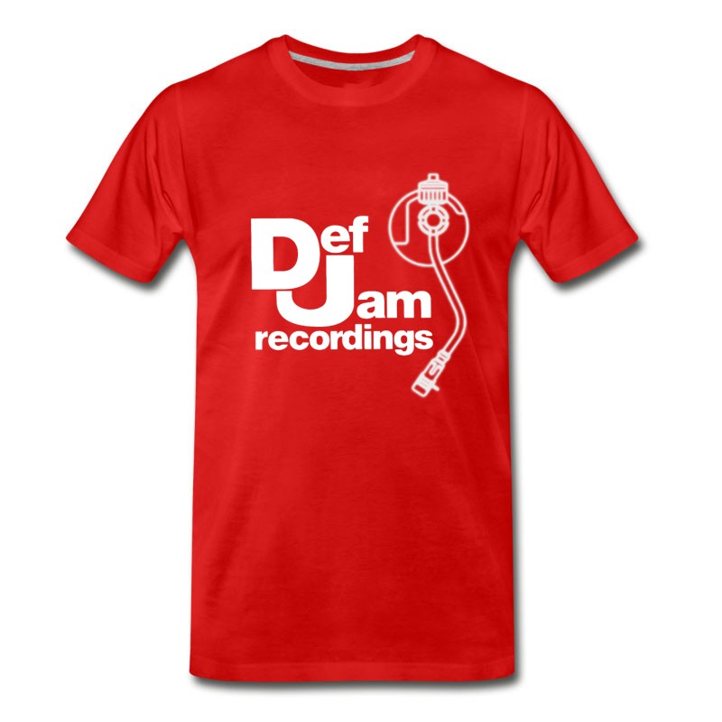 Men's New DEF JAM RECORDINGS Logo Classic Rap Hip Hop Me T-Shirt