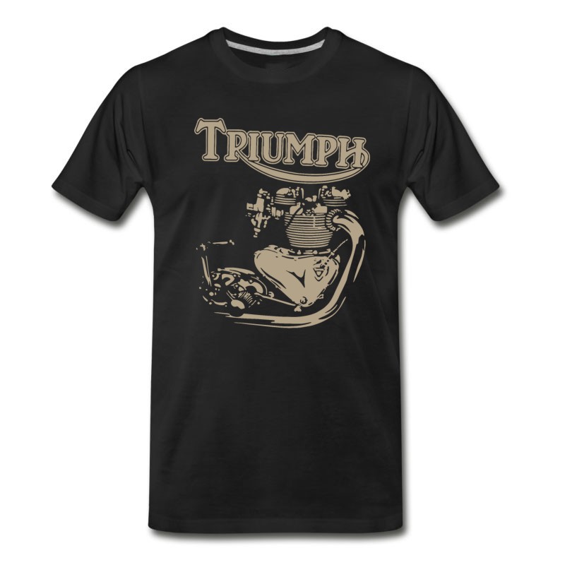 Men's New Triumph Engine Motorcycle Cycling T Shirts T-Shirt