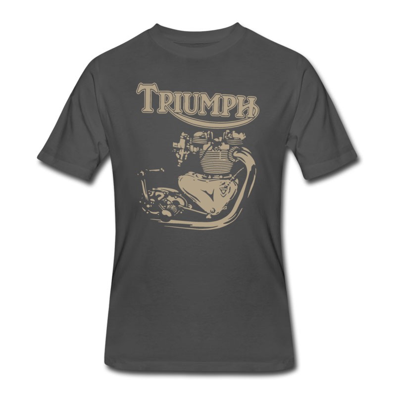 Men's New Triumph Engine Motorcycle Cycling T Shirts T-Shirt