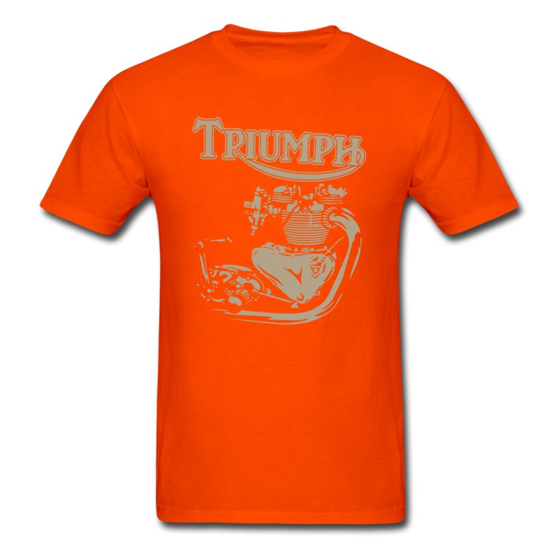 Men's New Triumph Engine Motorcycle Cycling T Shirts T-Shirt