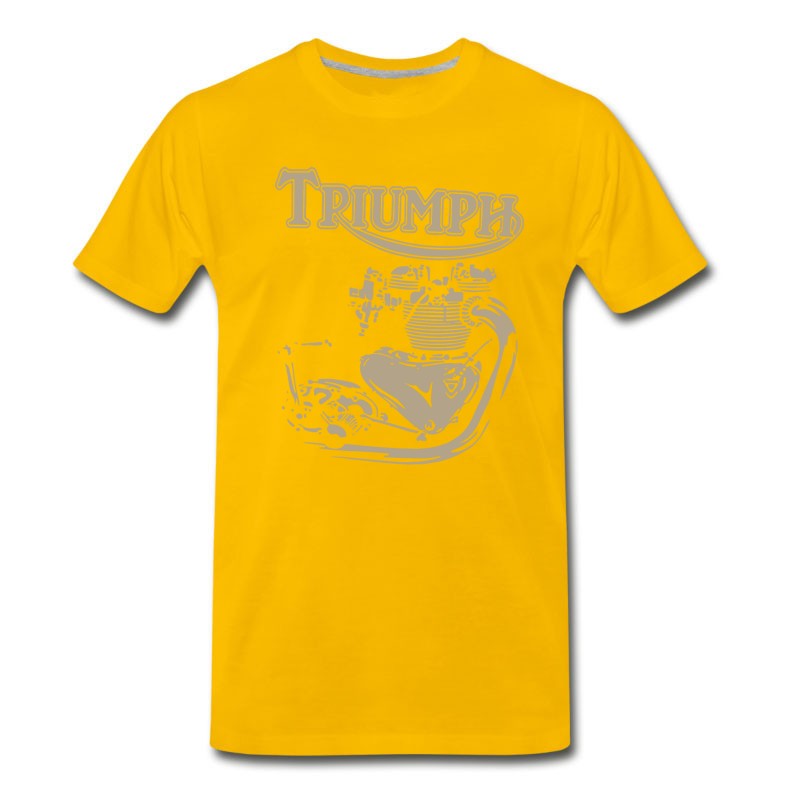 Men's New Triumph Engine Motorcycle Cycling T Shirts T-Shirt