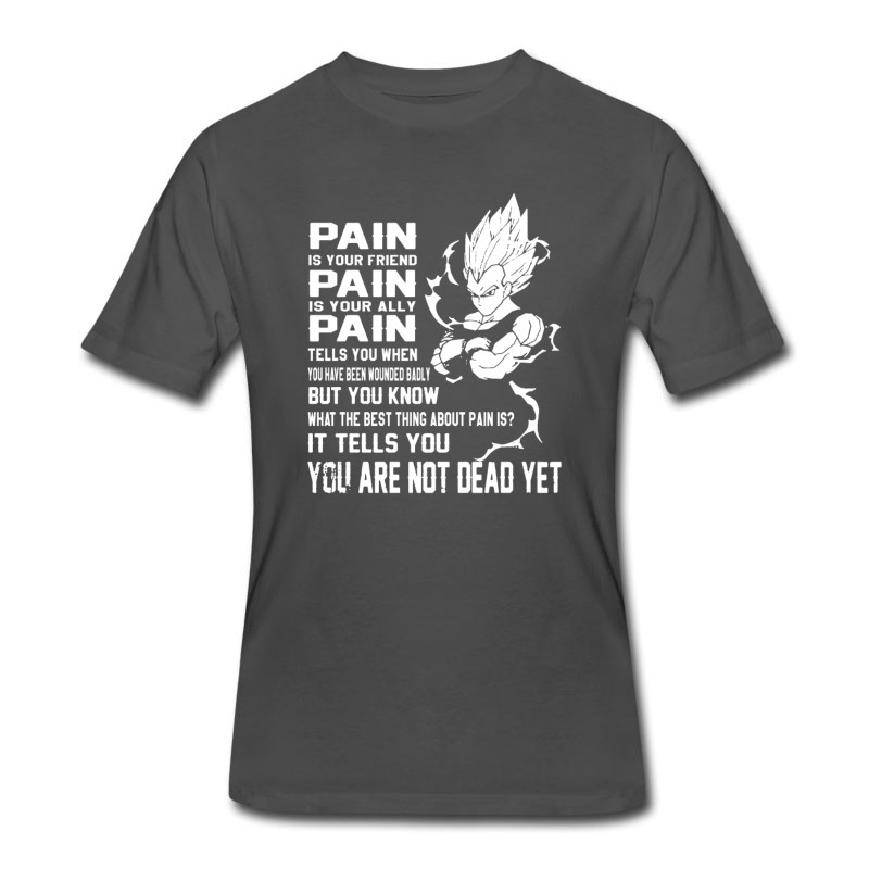 Men's New Vegeta Pain Quote Super Saiyan God Dragon Ball T-Shirt