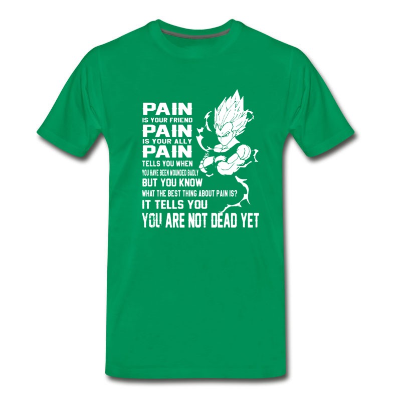 Men's New Vegeta Pain Quote Super Saiyan God Dragon Ball T-Shirt