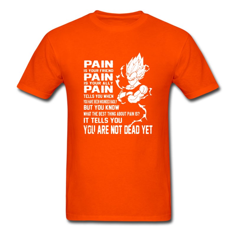 Men's New Vegeta Pain Quote Super Saiyan God Dragon Ball T-Shirt