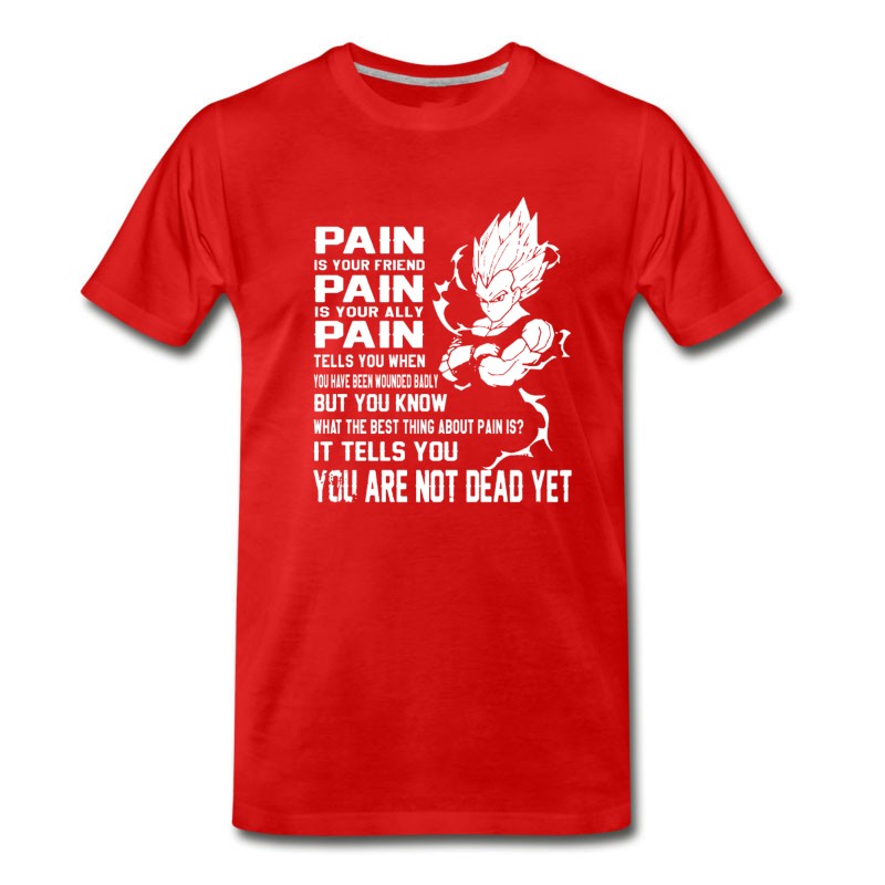 Men's New Vegeta Pain Quote Super Saiyan God Dragon Ball T-Shirt