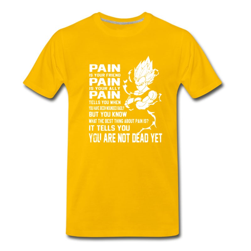 Men's New Vegeta Pain Quote Super Saiyan God Dragon Ball T-Shirt