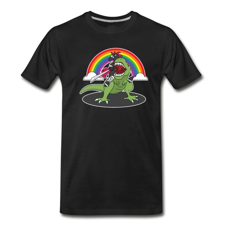 Men's Ninja Unicorn Riding T Rex T-Shirt