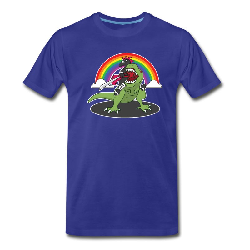 Men's Ninja Unicorn Riding T Rex T-Shirt