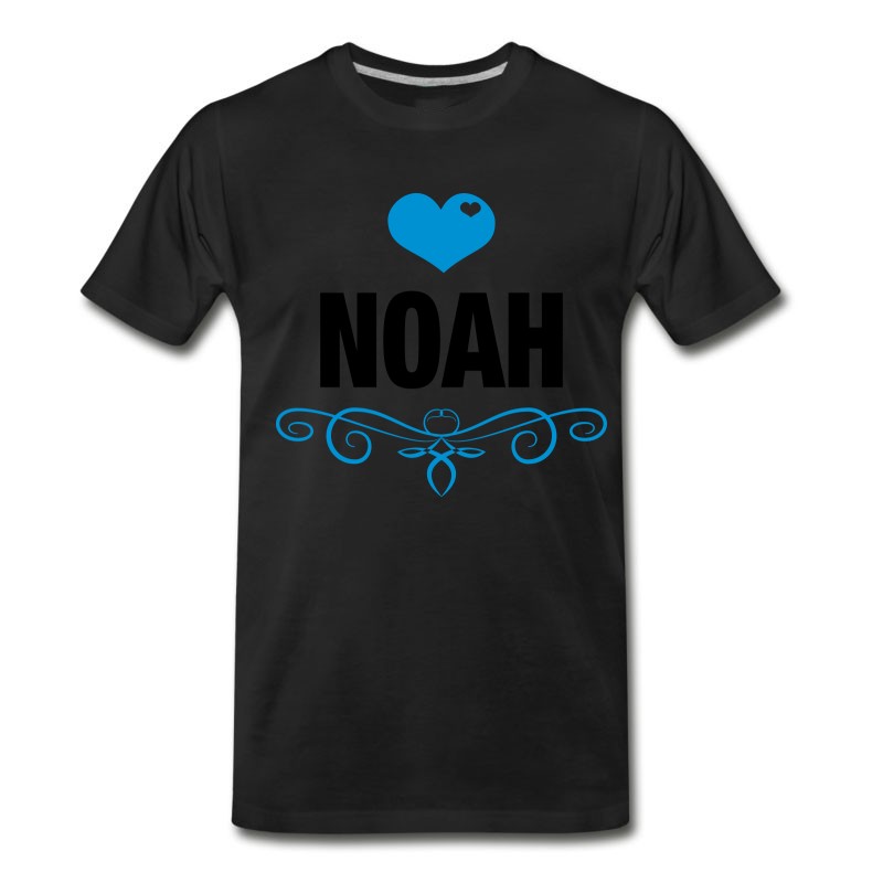 Men's Noah, Love, Hearts, Baby, Boys, Birthday, Gifts T-Shirt