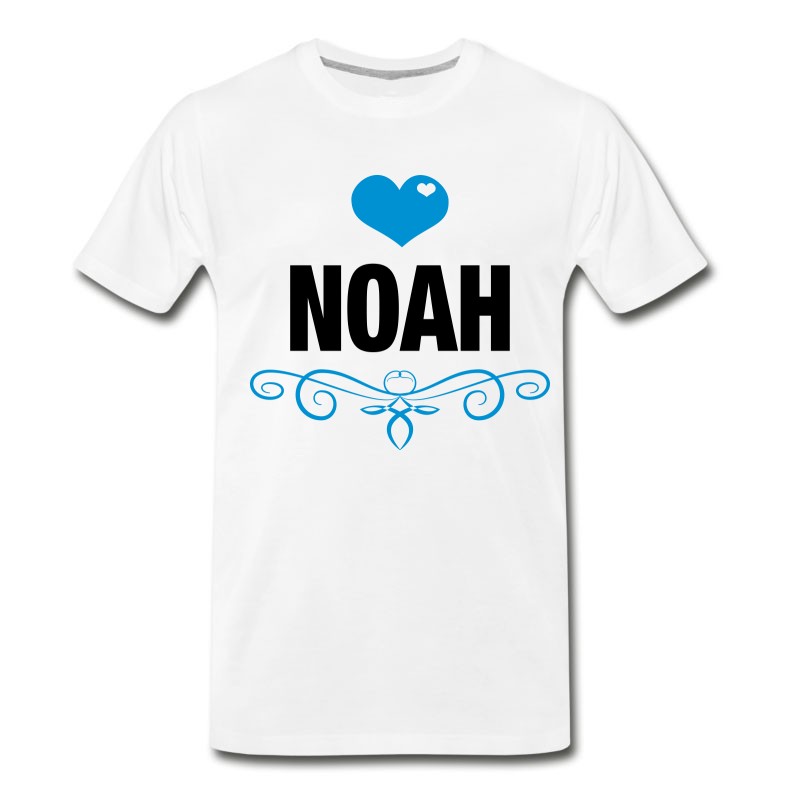 Men's Noah, Love, Hearts, Baby, Boys, Birthday, Gifts T-Shirt