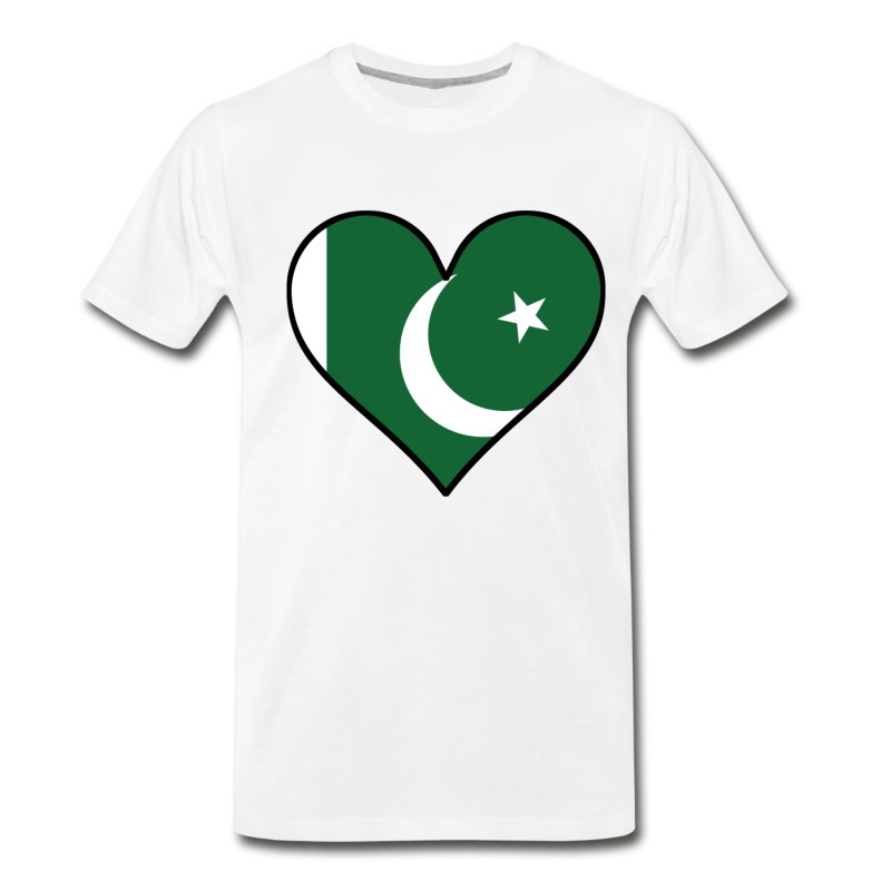 Men's Pakistani Flag Heart T-Shirt