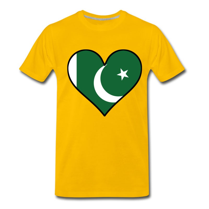 Men's Pakistani Flag Heart T-Shirt