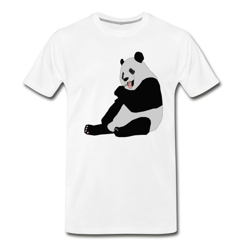 Men's Panda Eating Bamboo T-Shirt