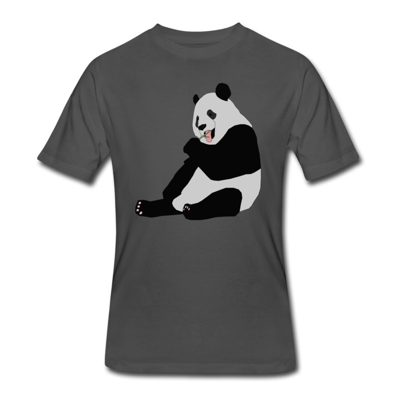 Men's Panda Eating Bamboo T-Shirt