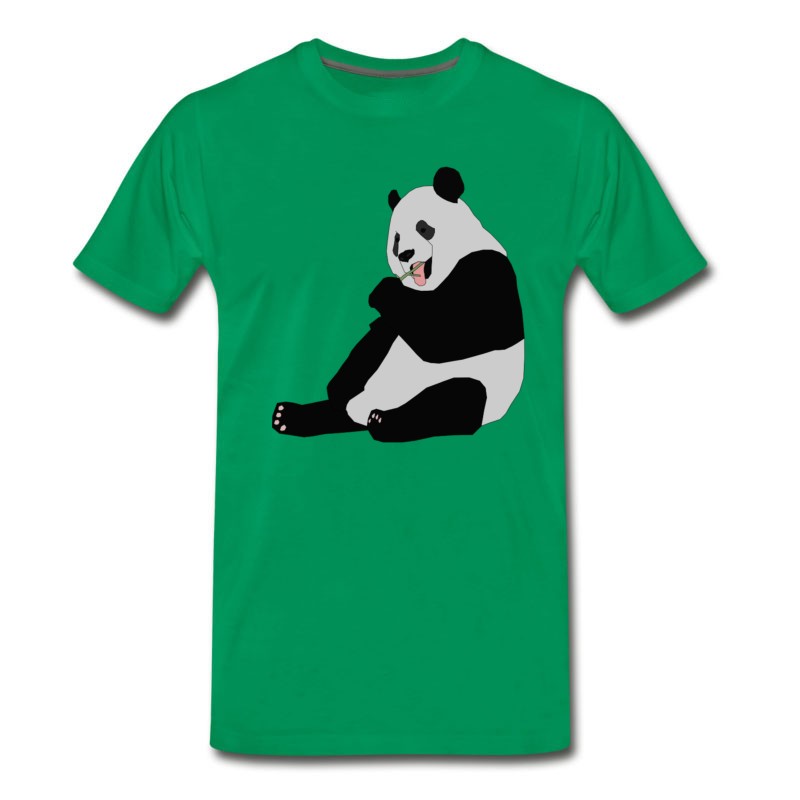 Men's Panda Eating Bamboo T-Shirt